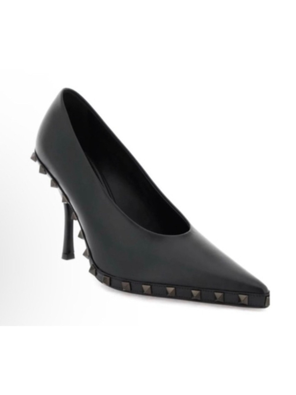 Valentino Rockstud Pointed Toe Pumps Black Size 8.5 New - Picture 1 of 4
